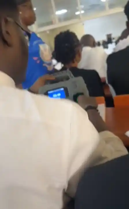 Video of University of Lagos students marking class attendance with their fingerprint goes viral
